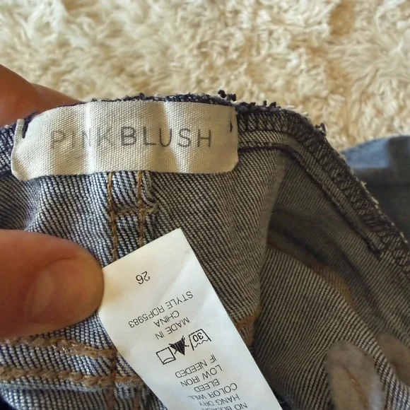 Blue Vintage Wash Raw Hem Wide Leg Maternity Jeans - Picture 6 of 6